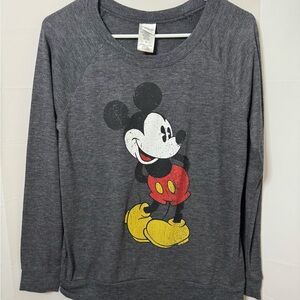Disney Mickey Mouse Gray Long Sleeved Tee
